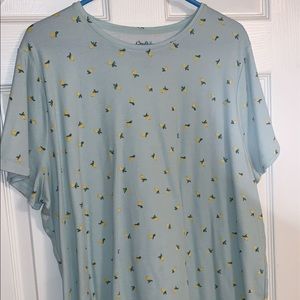 Croft & Barrow Lemon Print Tee